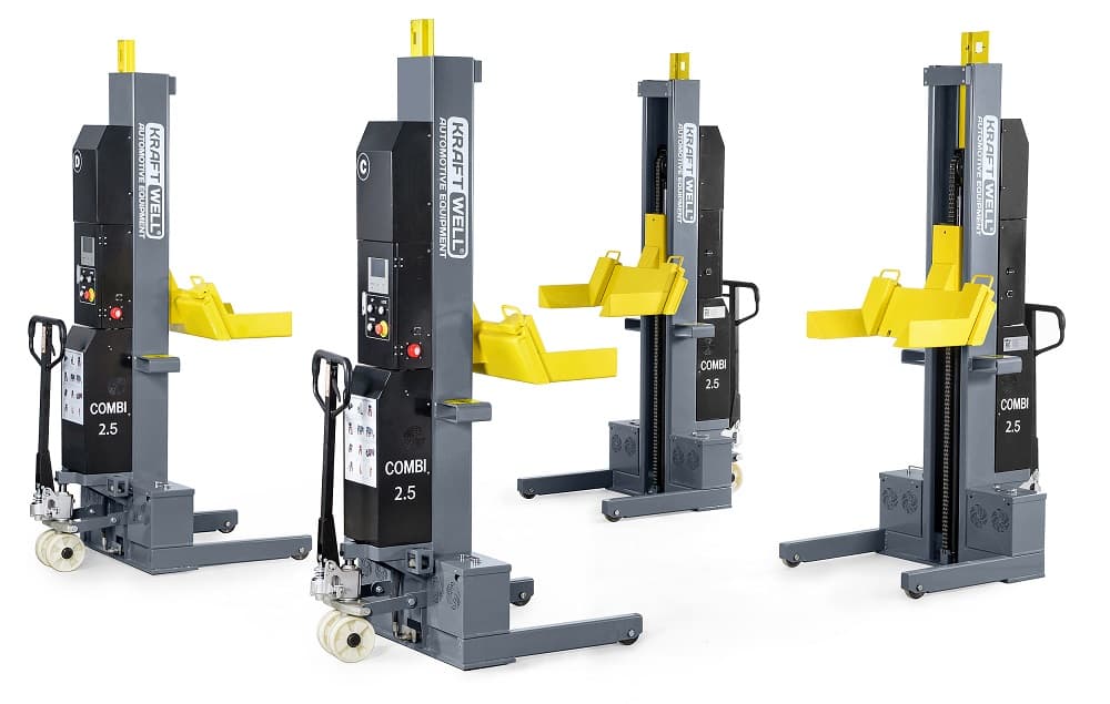 Колонны подкатные г/п 4х2,5 т. электрогидравлические беспроводные KraftWell COMBI2.5