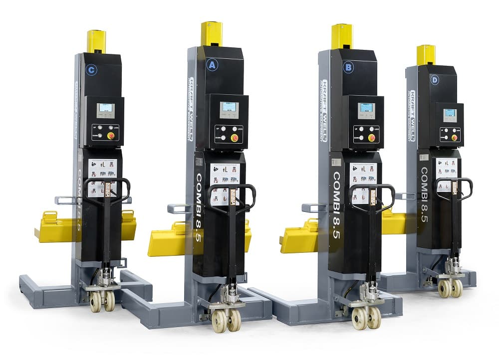 Колонны подкатные электрогидравлические г/п 4х8,5 т. беспроводные KraftWell COMBI8.5