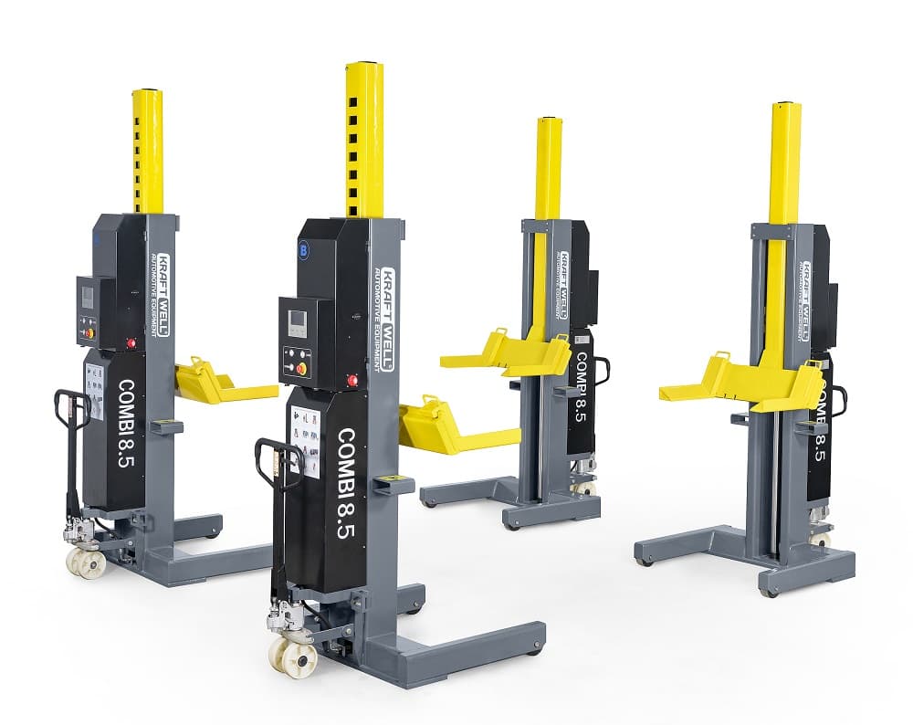 Колонны подкатные электрогидравлические г/п 4х8,5 т. беспроводные KraftWell COMBI8.5