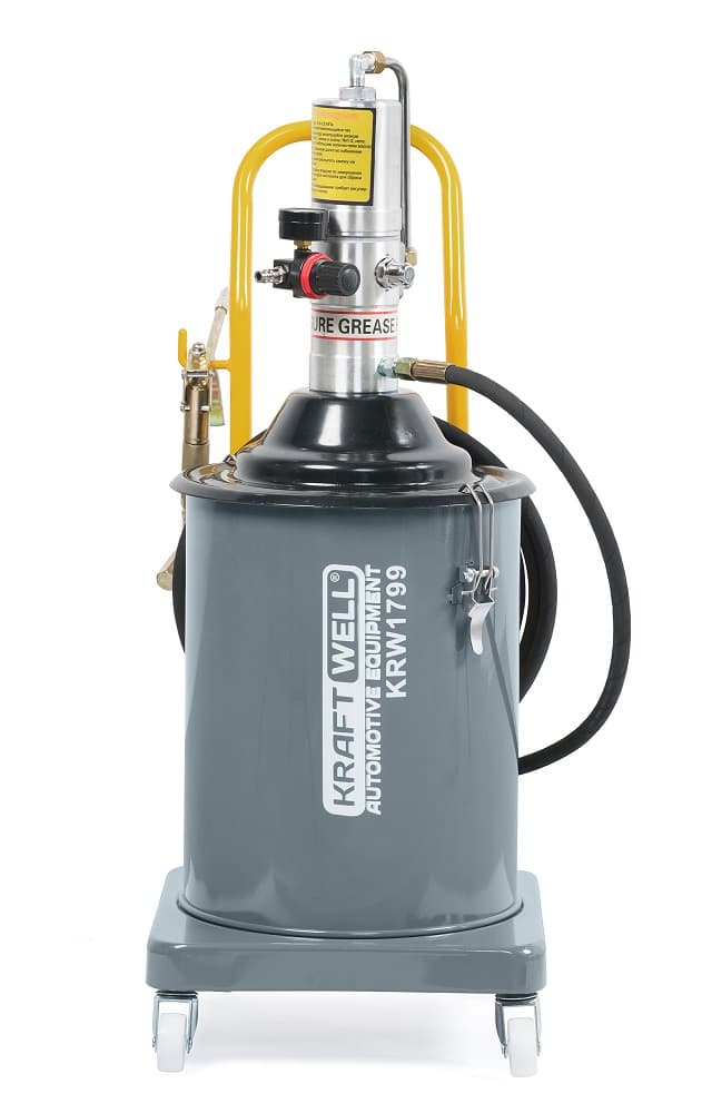 Нагнетатель солидола пневматический 20 л. KraftWell KRW1799.PN