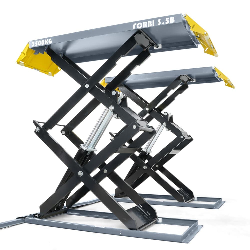 Подъёмник ножничный низкопрофильный г/п 3,5 т. KraftWell FORBI 3.5B