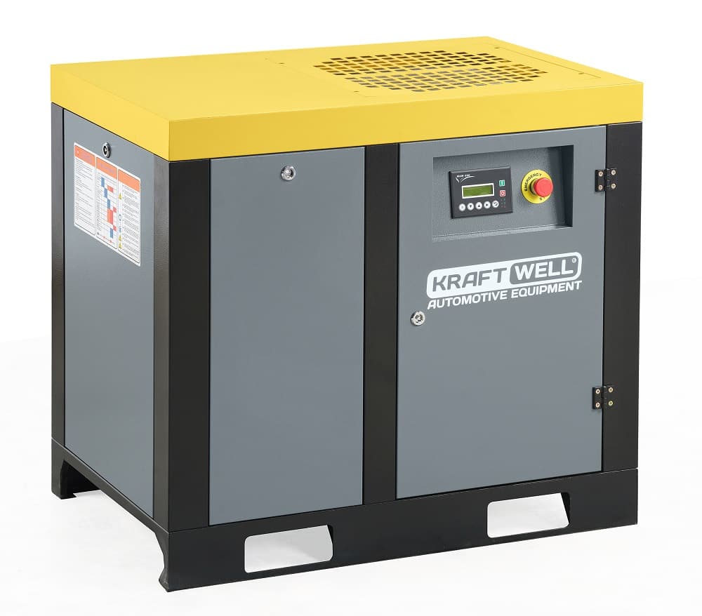 Компрессор винтовой KraftWell KRW-ASC10A-10BL — 1 000 л/мин, 10 бар, 7,5 кВт