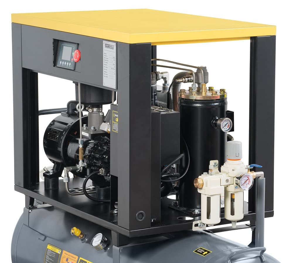 Компрессор винтовой KraftWell KRW-PSC680-200L — 680 л/мин, 10 бар, 200 л, VSD