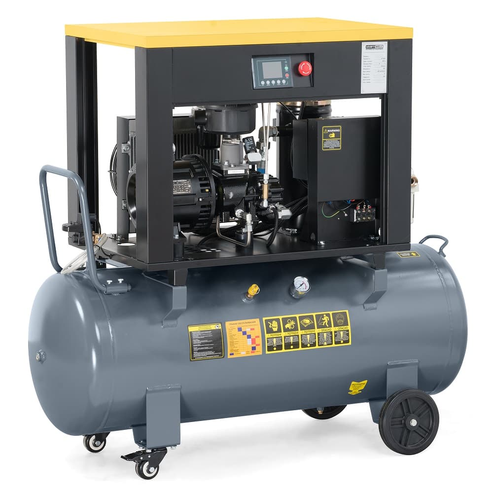 Компрессор винтовой KraftWell KRW-PSC680-200L — 680 л/мин, 10 бар, 200 л, VSD