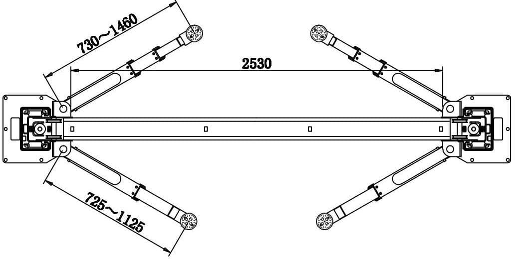 Подъемник двухстоечный г/п 4 т. 3710 мм. KraftWell VERSA 2B