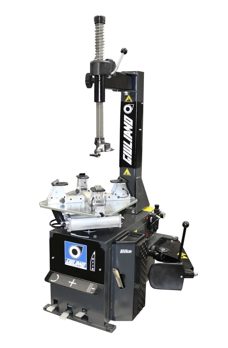 Шиномонтажный станок Giuliano S116 Bike — общий вид, полуавтомат для мотоколёс