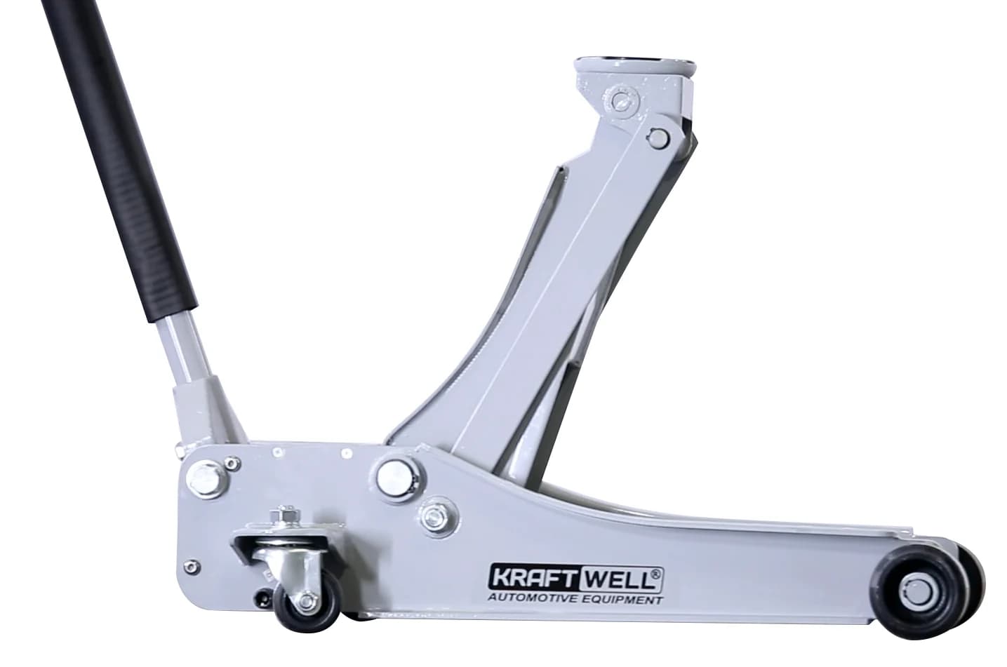 Домкрат подкатной KraftWell KRWFJ3.5 — 3,5 т, низкопрофильный, с педалью