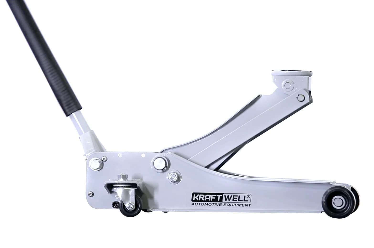 Домкрат подкатной KraftWell KRWFJ3.5 — 3,5 т, низкопрофильный, с педалью