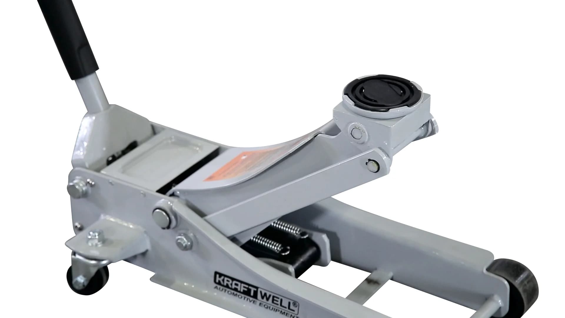 Домкрат подкатной KraftWell KRWFJ3.5 — 3,5 т, низкопрофильный, с педалью