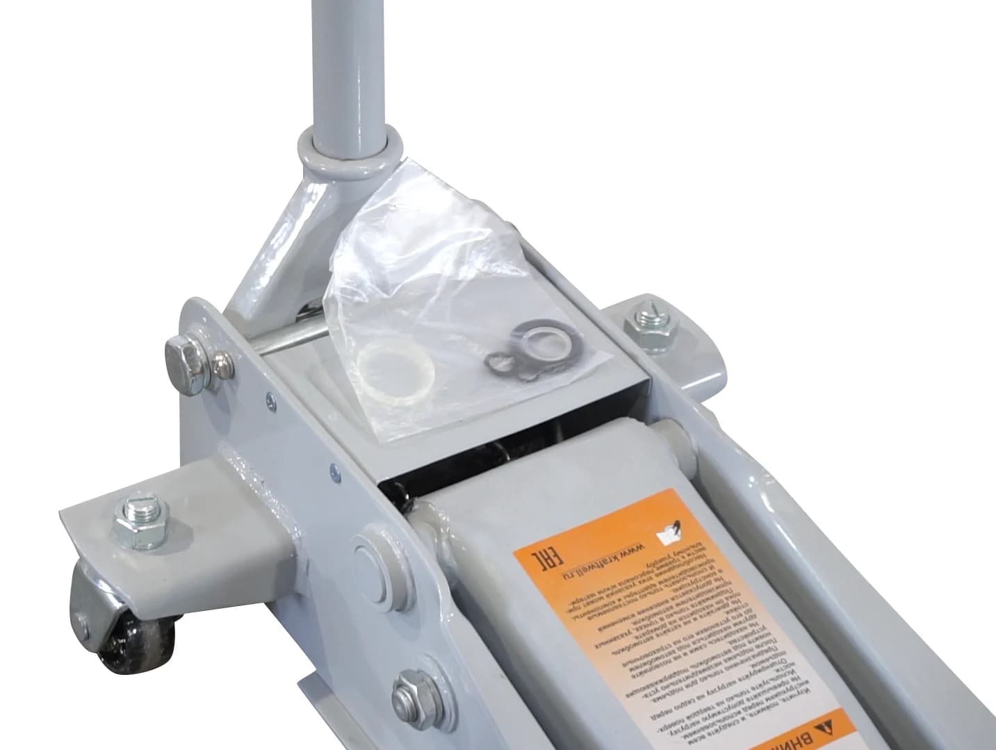 Домкрат подкатной KraftWell KRWFJ3D — 3 т, 135–495 мм