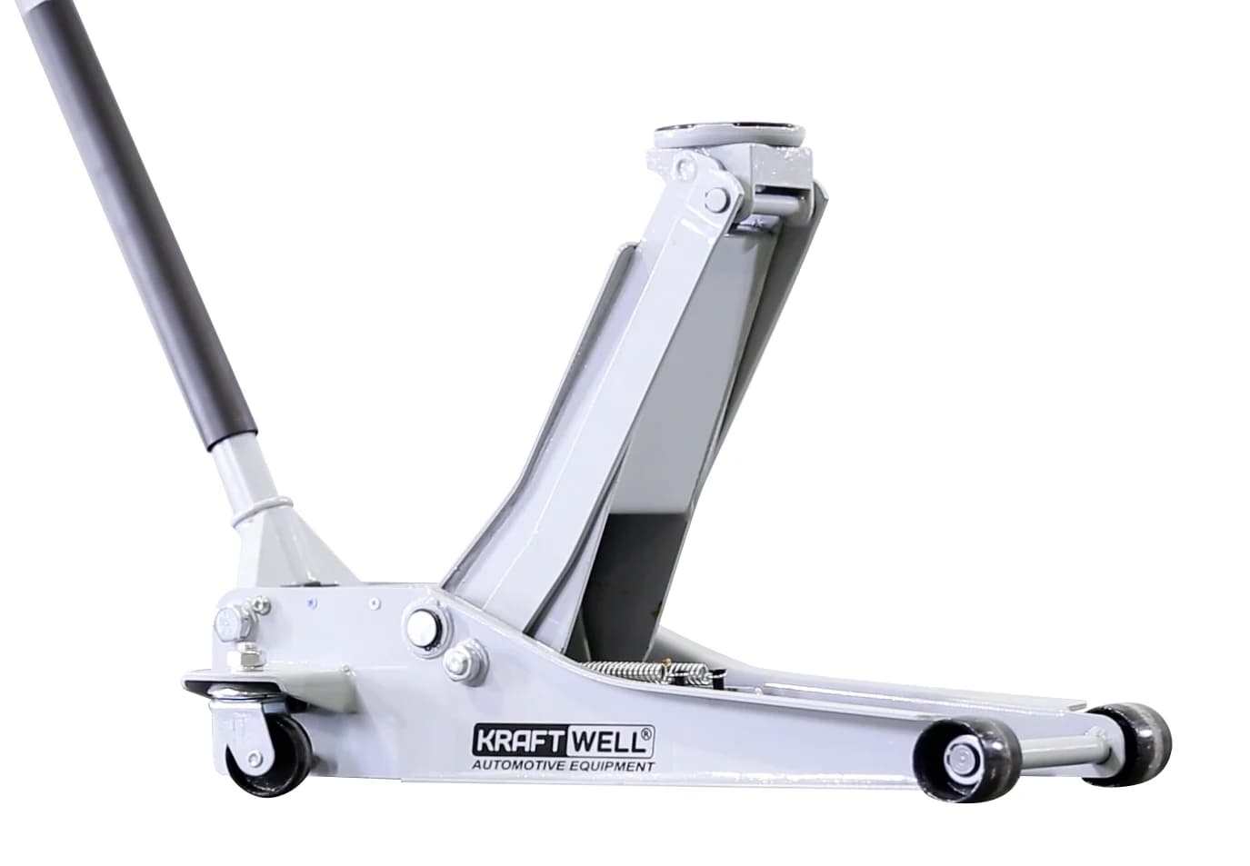 Домкрат подкатной KraftWell KRWFJ3L — 3 т, низкопрофильный, гидравлический