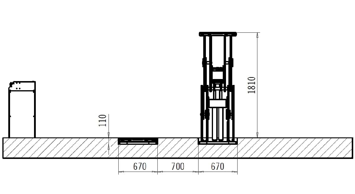 Velyen 4EE0300 Подъемник ножничный г/п 3,5 т. напольный/заглубляемый