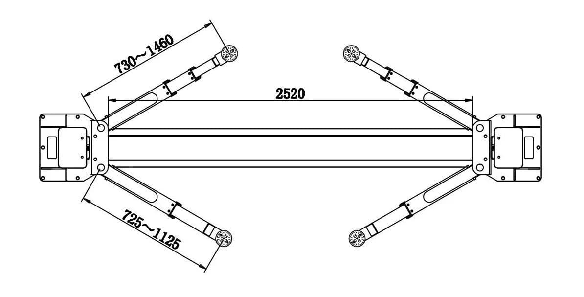 KraftWell VERSA 2A Подъемник г/п 4 т. упр. стопорами на 1-й колонне с анкерами и проставками