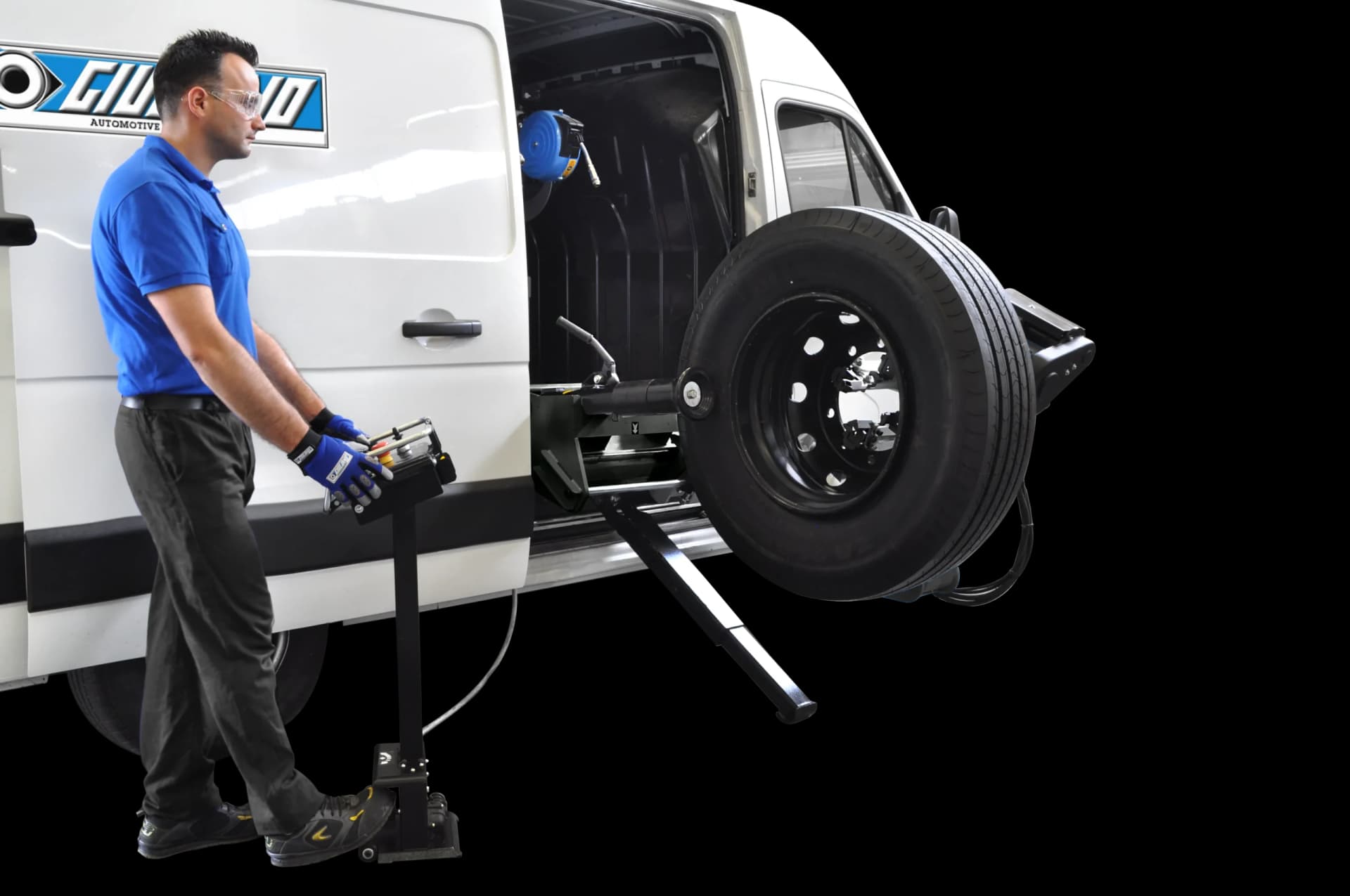 Мобильный грузовой шиномонтажный станок Giuliano S562 Full — общий вид