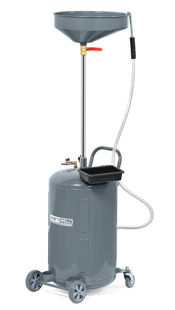 KraftWell KRW1803.80 Установка для слива масла/антифриза с подъемной ванной