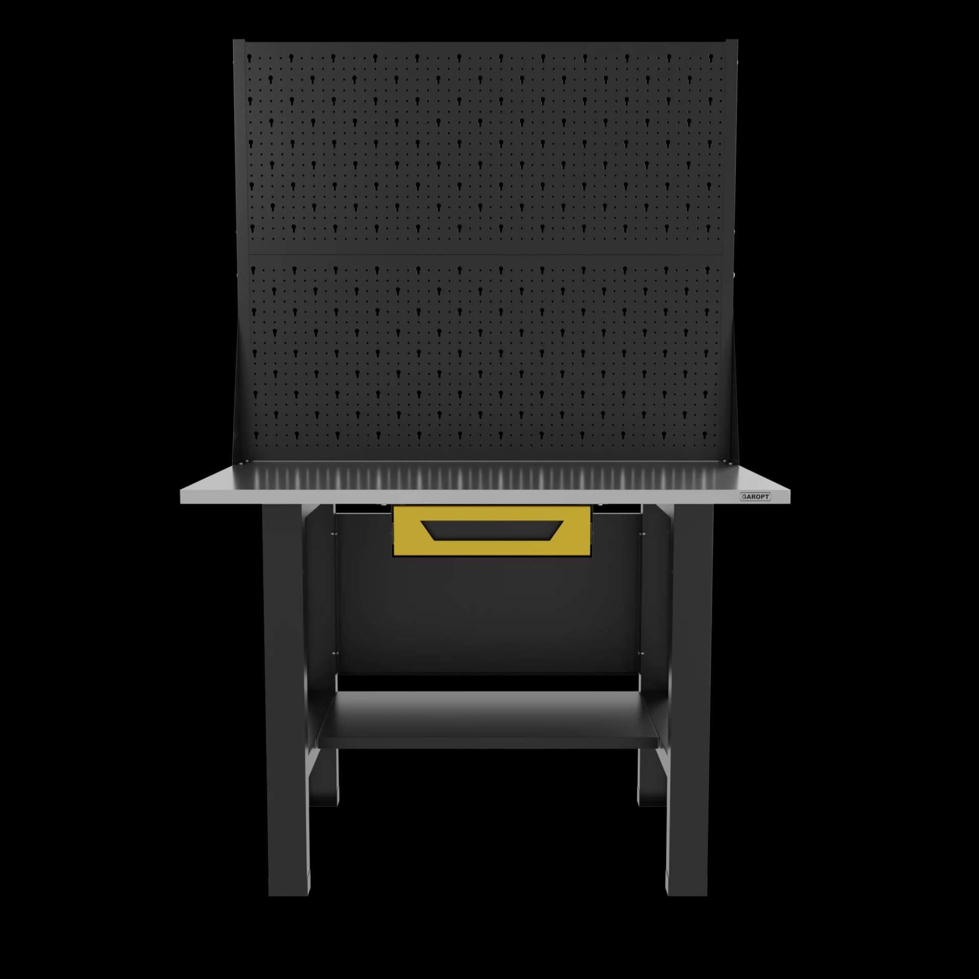 Верстак бестумбовый с ящиком и двумя экранами желтый 1200 GAROPT GT1200STY1PP2.yell