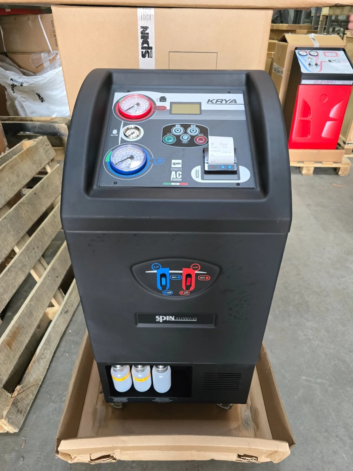Автоматическая станция для заправки кондиционеров SPIN (Италия) KRYA PRINTER, R-134a, 10 кг, с принтером, арт. 01.028.25