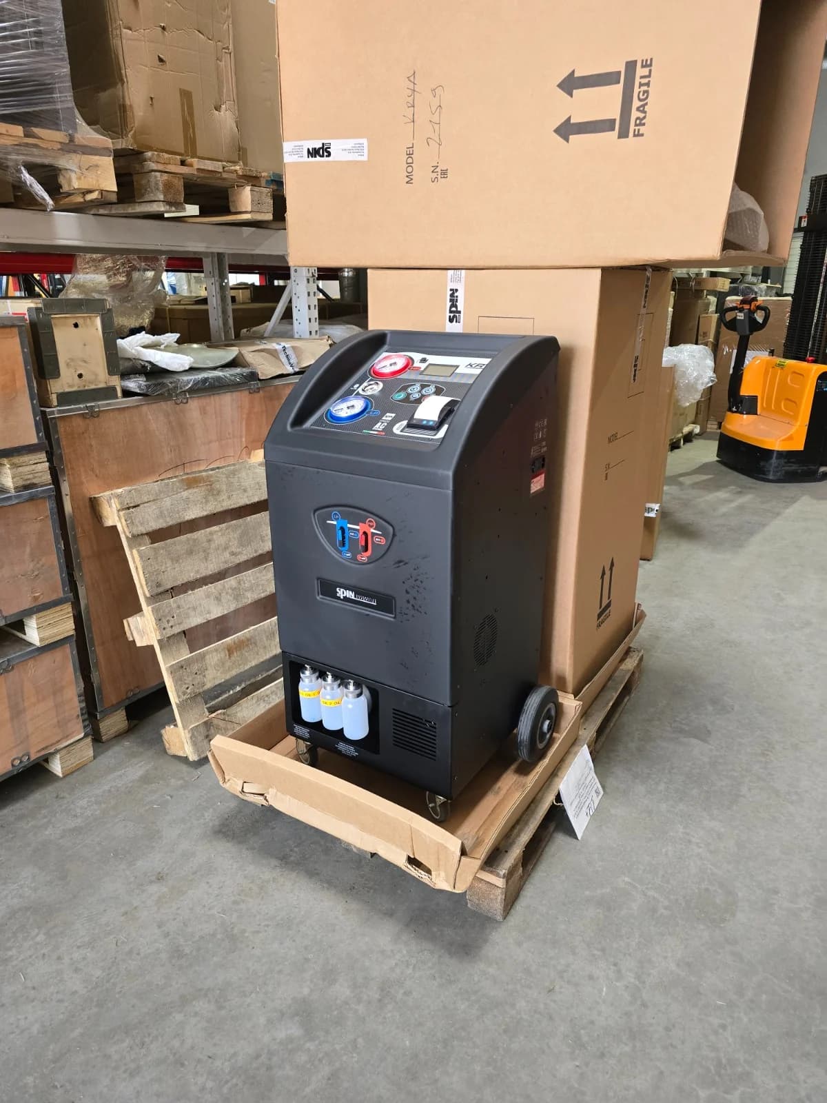 Автоматическая станция для заправки кондиционеров SPIN (Италия) KRYA PRINTER, R-134a, 10 кг, с принтером, арт. 01.028.25