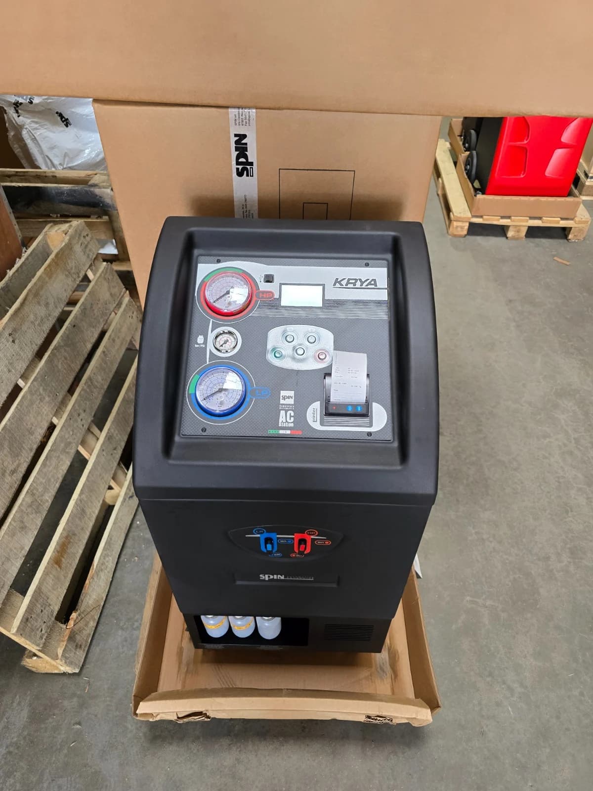 Автоматическая станция для заправки кондиционеров SPIN (Италия) KRYA PRINTER, R-134a, 10 кг, с принтером, арт. 01.028.25