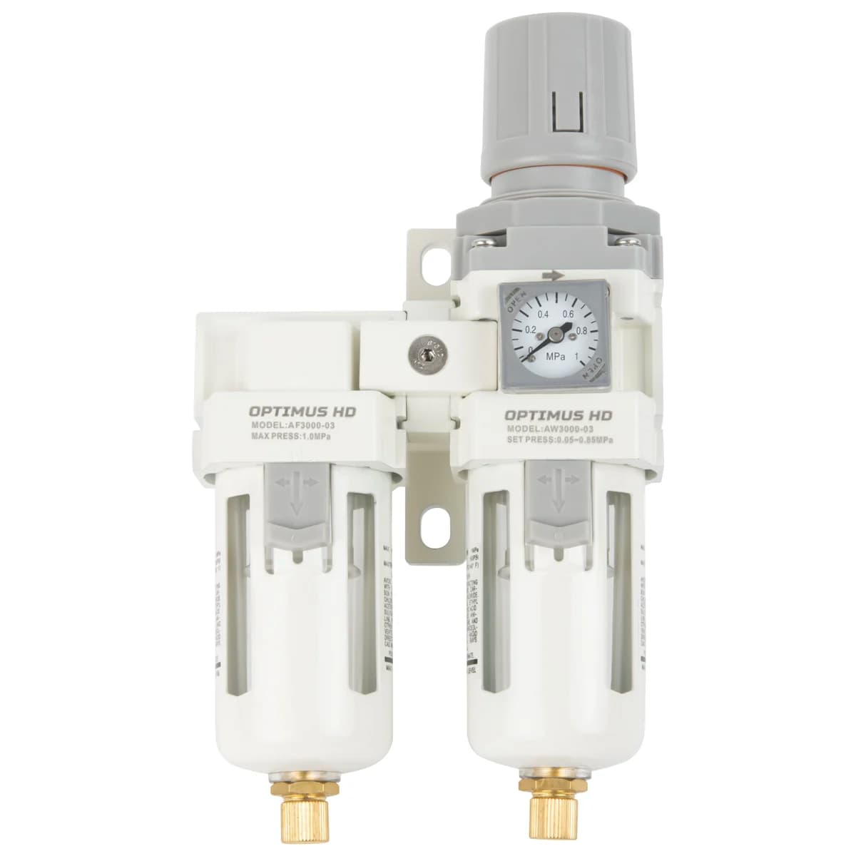 Блок подготовки воздуха 3/8″, 2500 л/мин, с автосливом конденсата Optimus AFW3000-03