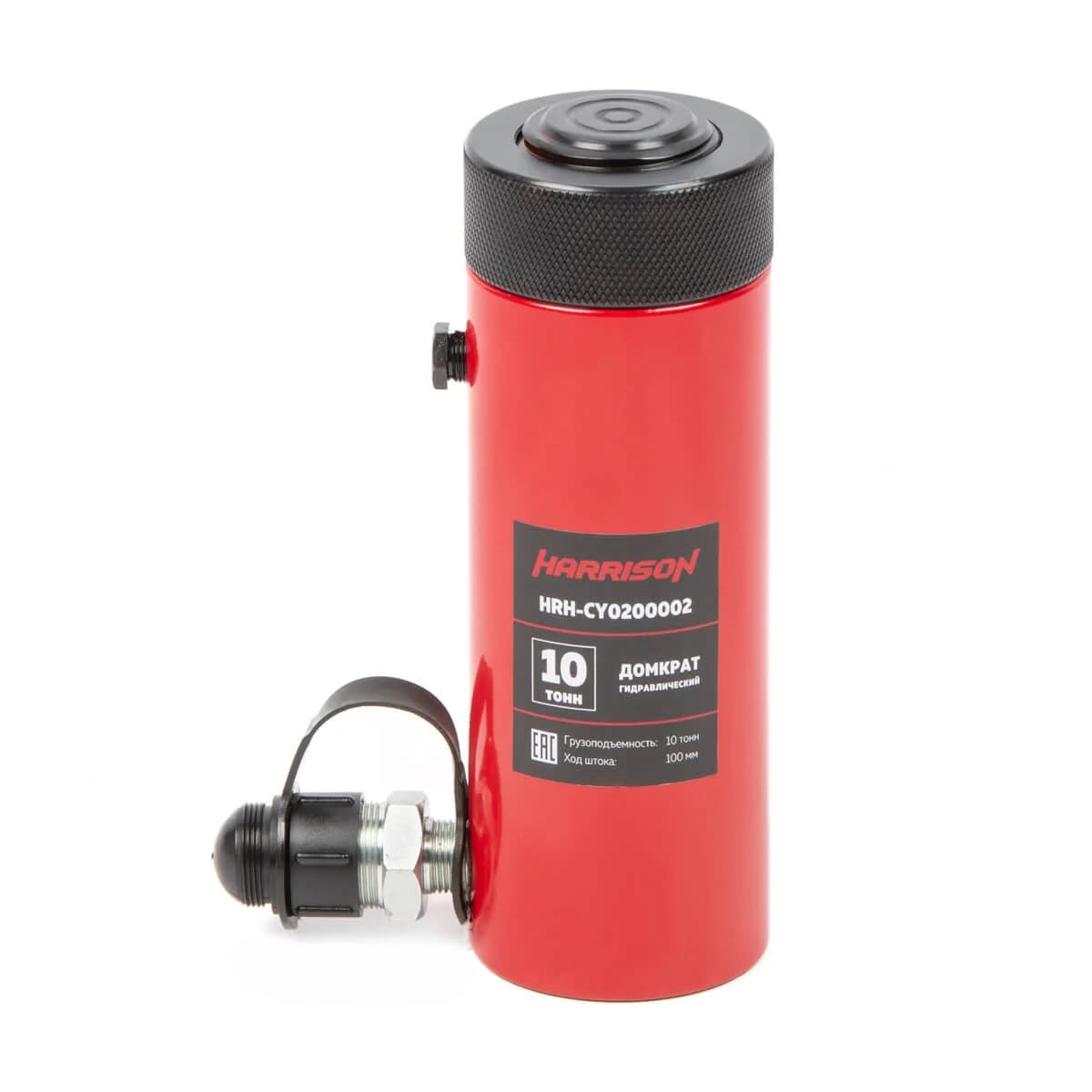 Гидравлический домкрат 10 тонн ход штока 100 мм однополостной с фиксирующей гайкой Harrison HRH-CY0200002