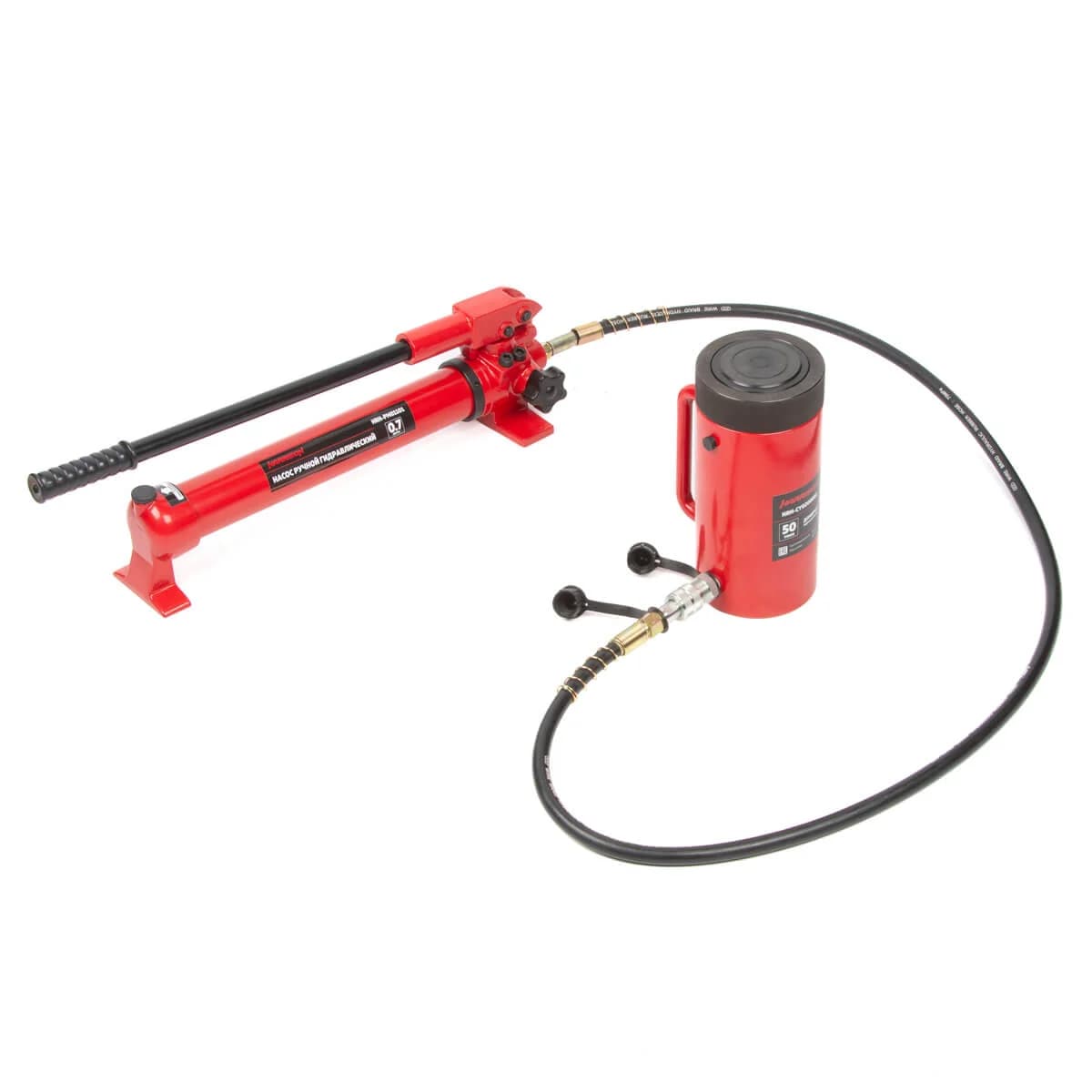 Гидравлический домкрат 50 тонн ход штока 150 мм однополостной с фиксирующей гайкой Harrison HRH-CY0200012