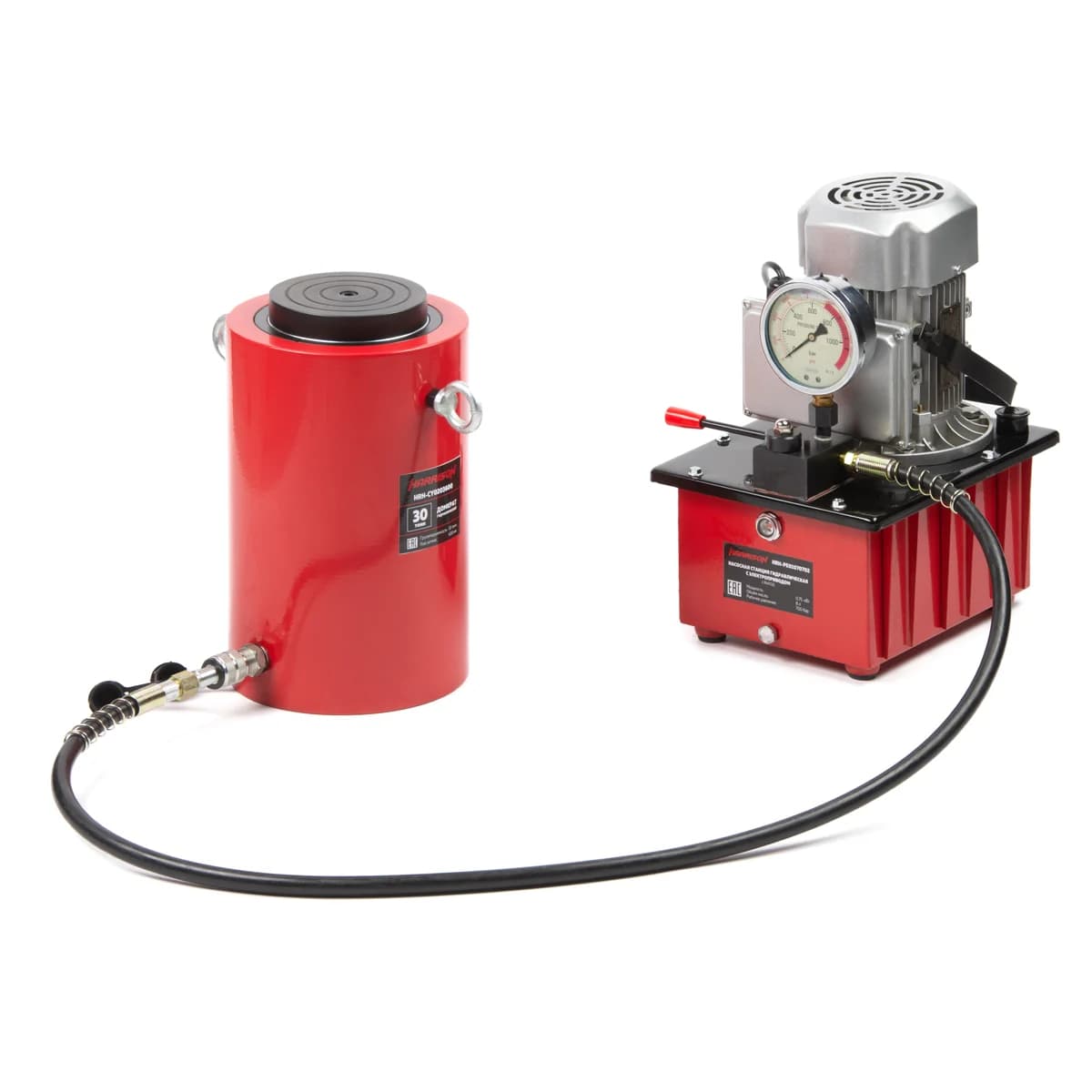 Гидравлический домкрат 30 тонн ход штока 600 мм однополостной телескопический Harrison HRH-CY0203600