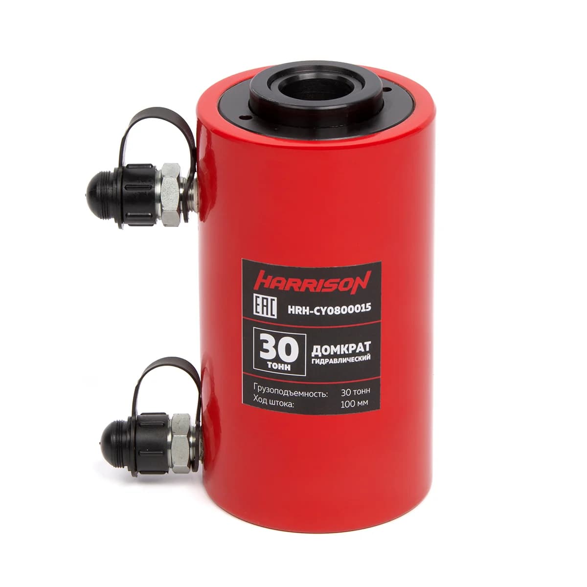 Гидравлический цилиндр двухполостной с полым штоком 30 т, ход 100 мм Harrison HRH-CY0800015