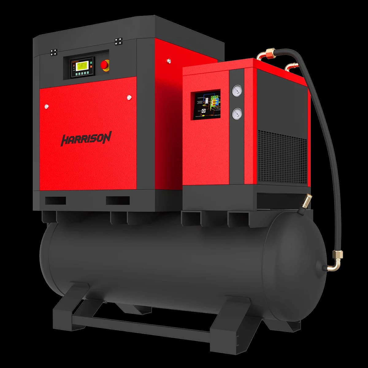 Винтовой компрессор 3 в 1 с ресивером и осушителем, 3600 л/мин, 8 бар, 22 кВт Harrison HRS-943600TD5