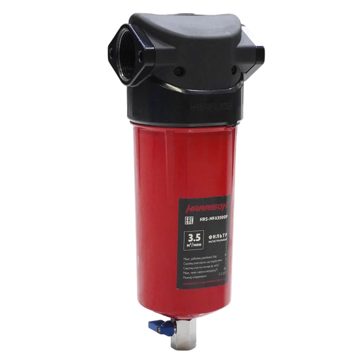 Магистральный фильтр грубой очистки 3500 л/мин, G1½», 3 мкм Harrison HRS-MFA3500P