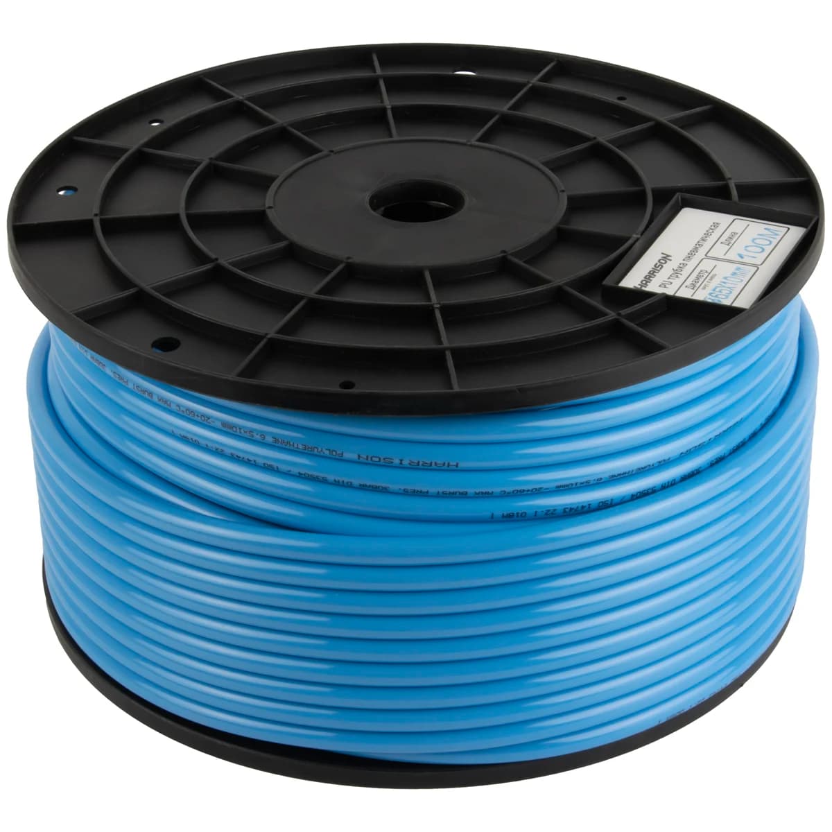 Трубка пневматическая полиуретановая синяя 6,5×10 мм, 100 м, 20 бар Harrison HUS6510-BS