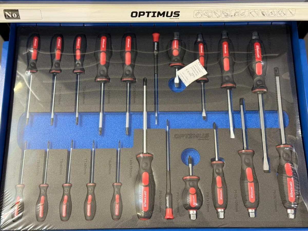 Инструментальная тележка 7 ящиков, 289 предметов Optimus OPT-917P