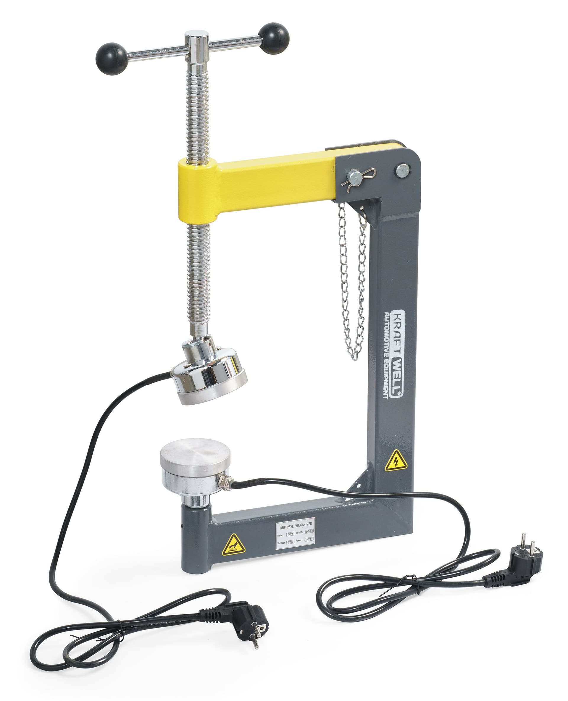 Вулканизатор KraftWell KRW-28VL — мобильный, 2 нагревателя, 220 В