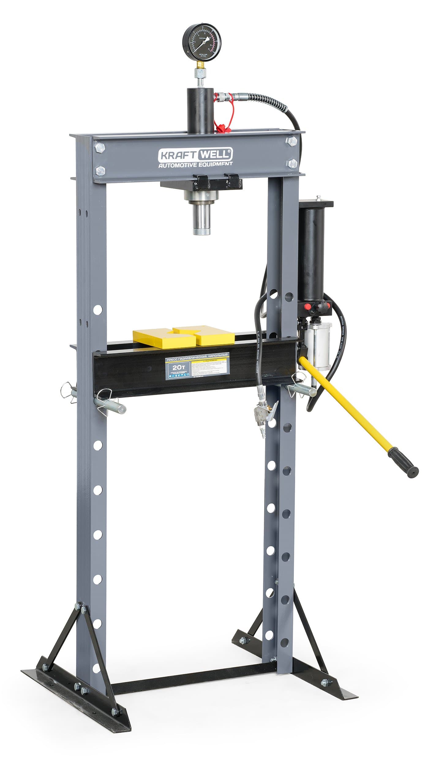 KraftWell KRWPR20AL Пресс 20 т. с ручным и пневматическим приводом