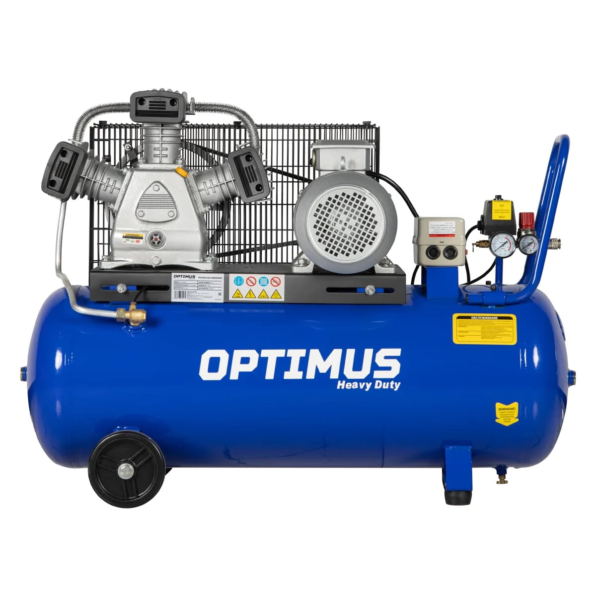 Компрессор поршневой 580 л/мин ресивер 100 л 10 бар 380В Optimus OPT-301058