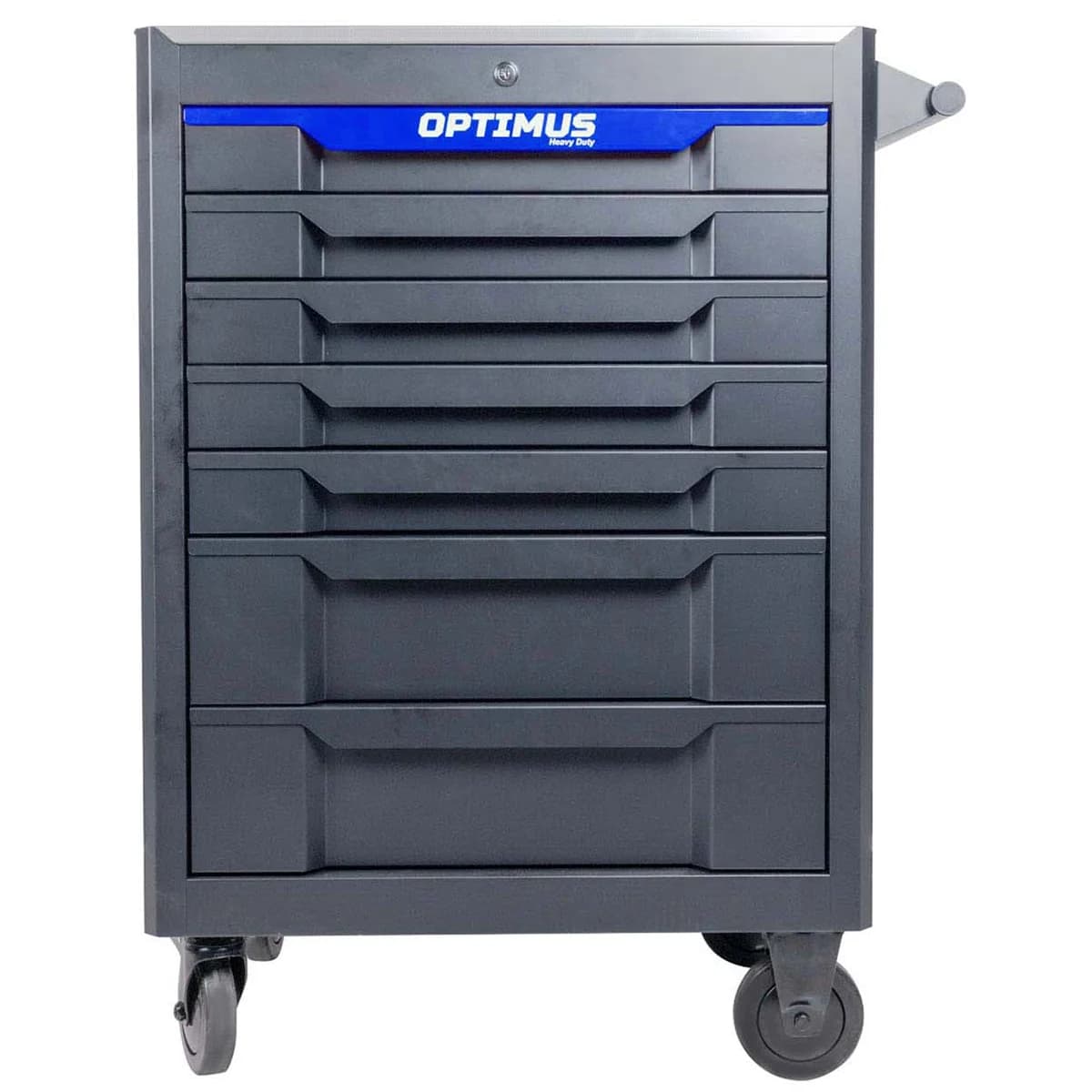 Инструментальная тележка — 7 ящиков, 298 предметов, 170 кг — Optimus OPT-717M