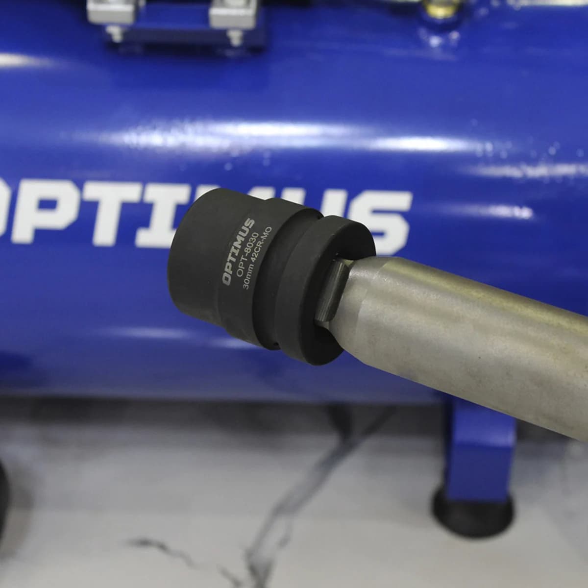 Набор ударных головок 9 шт, 27–50 мм, 1″, 6-гранные, CrMo OPTIMUS OPT-80109