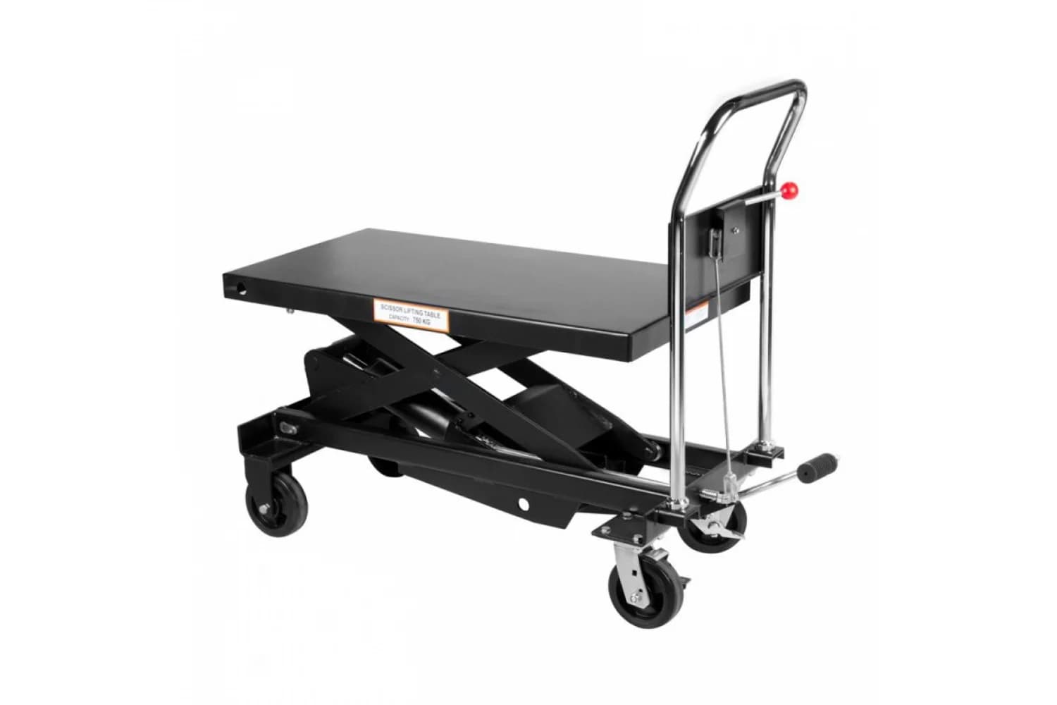 Тележка с подъёмным столом OPT-84075 — в рабочем положении