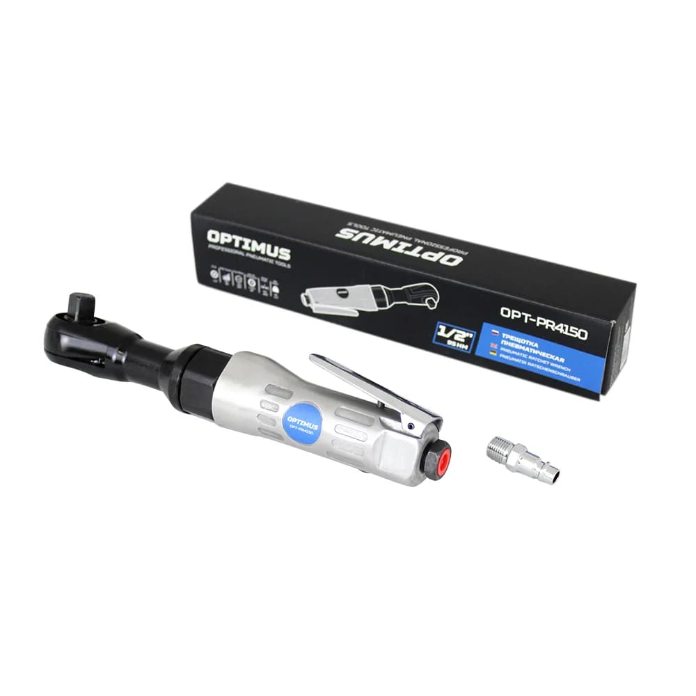 Пневматическая трещотка 1/2″, 95 Нм, 240 об/мин, алюминиевый корпус OPTIMUS OPT-PR4150