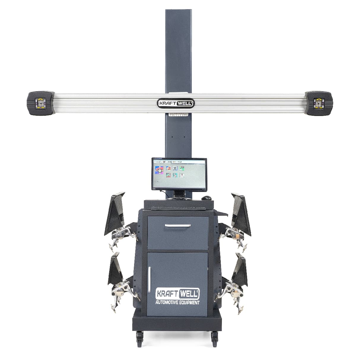 3D стенд развал-схождения KraftWell PrecisioPro-II — фронтальный вид