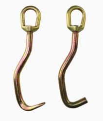 Набор тянущих крюков для кузовного ремонта 2 шт, усилие 3 т, длина 340 мм WIEDERKRAFT WDK-0314