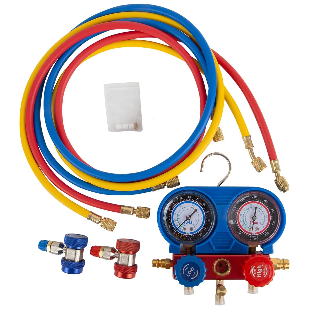 Шкалы манометров коллектора WDK-214079 крупным планом