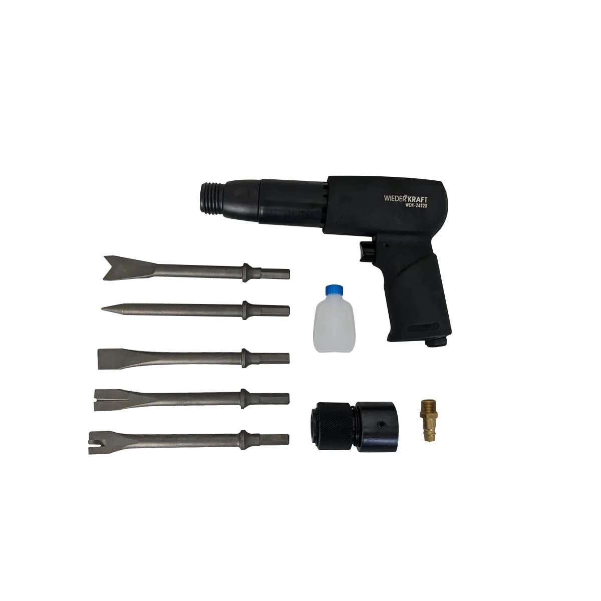 Пневматический молоток 2500 уд/мин, сила удара 9,5 Дж WIEDERKRAFT WDK-24120