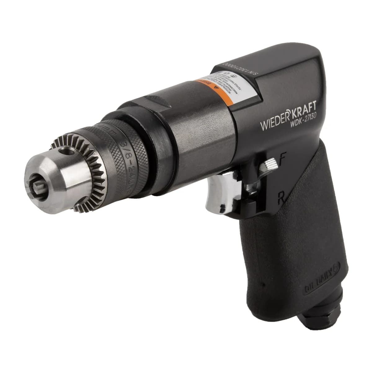 Пневматическая дрель 10 мм, 1800 об/мин, реверс, ключевой патрон WIEDERKRAFT WDK-27130