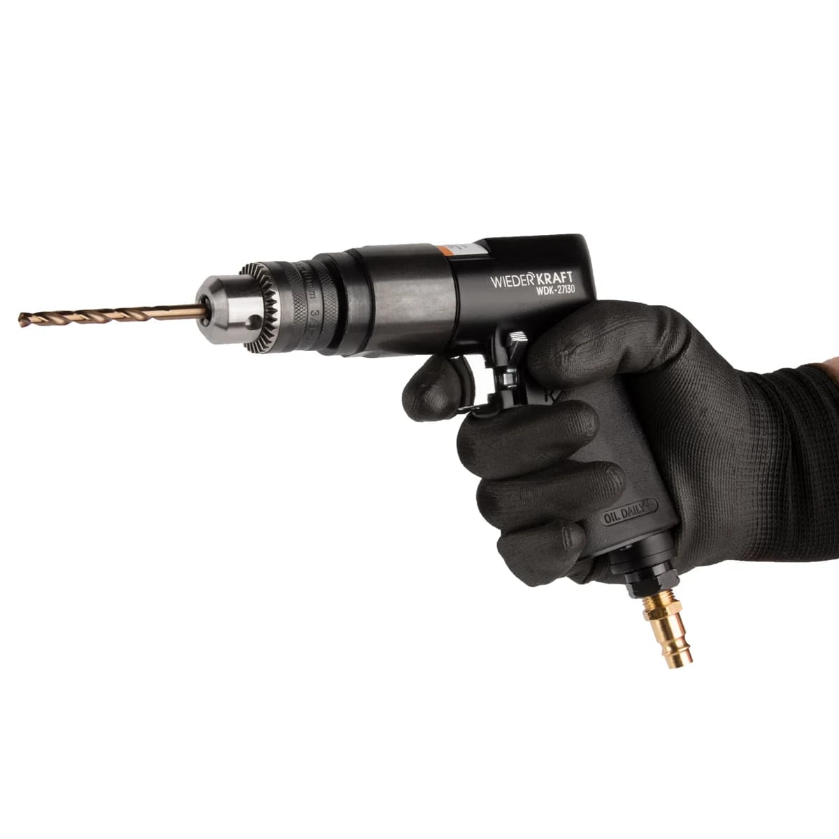 Пневматическая дрель 10 мм, 1800 об/мин, реверс, ключевой патрон WIEDERKRAFT WDK-27130