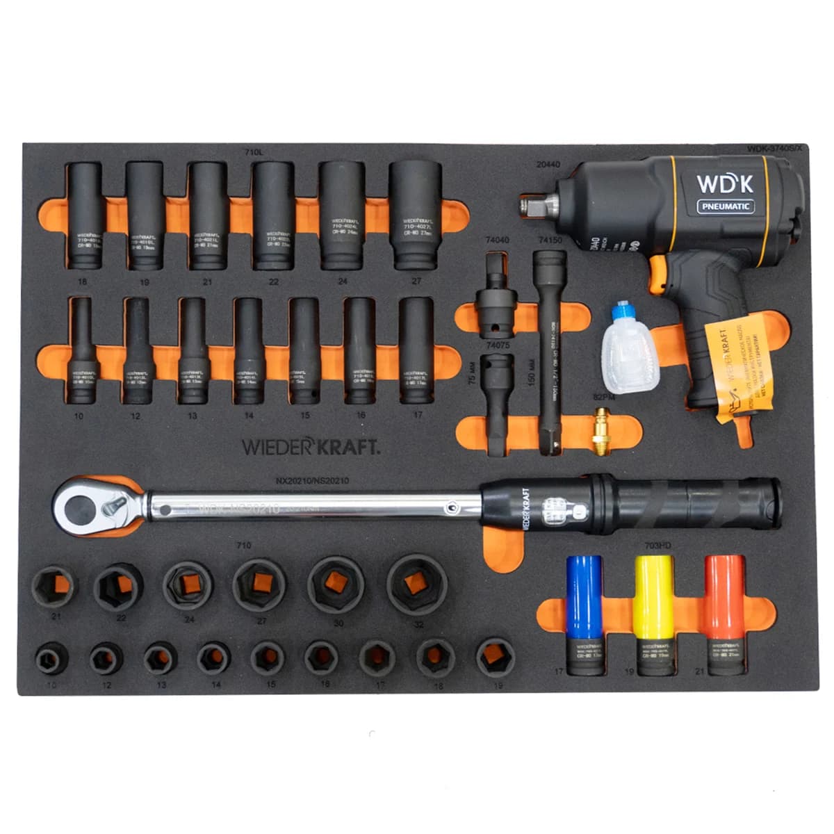 Ложемент с набором инструментов Wiederkraft WDK-3740S