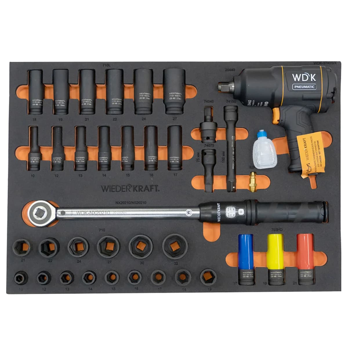 Набор инструмента Wiederkraft WDK-3740X в кейсе