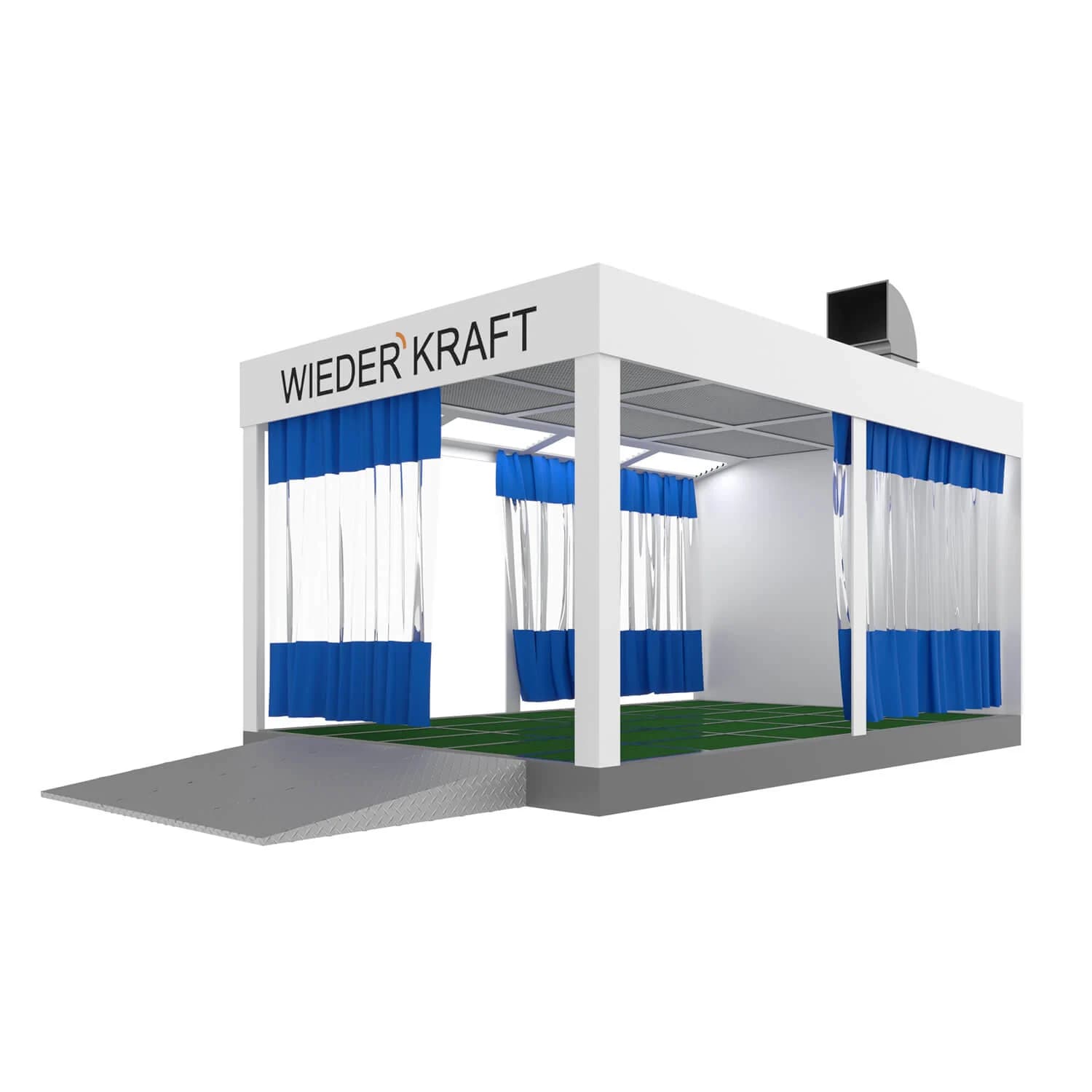 Пост подготовки к окраске на металлическом основании WIEDERKRAFT WDK-610