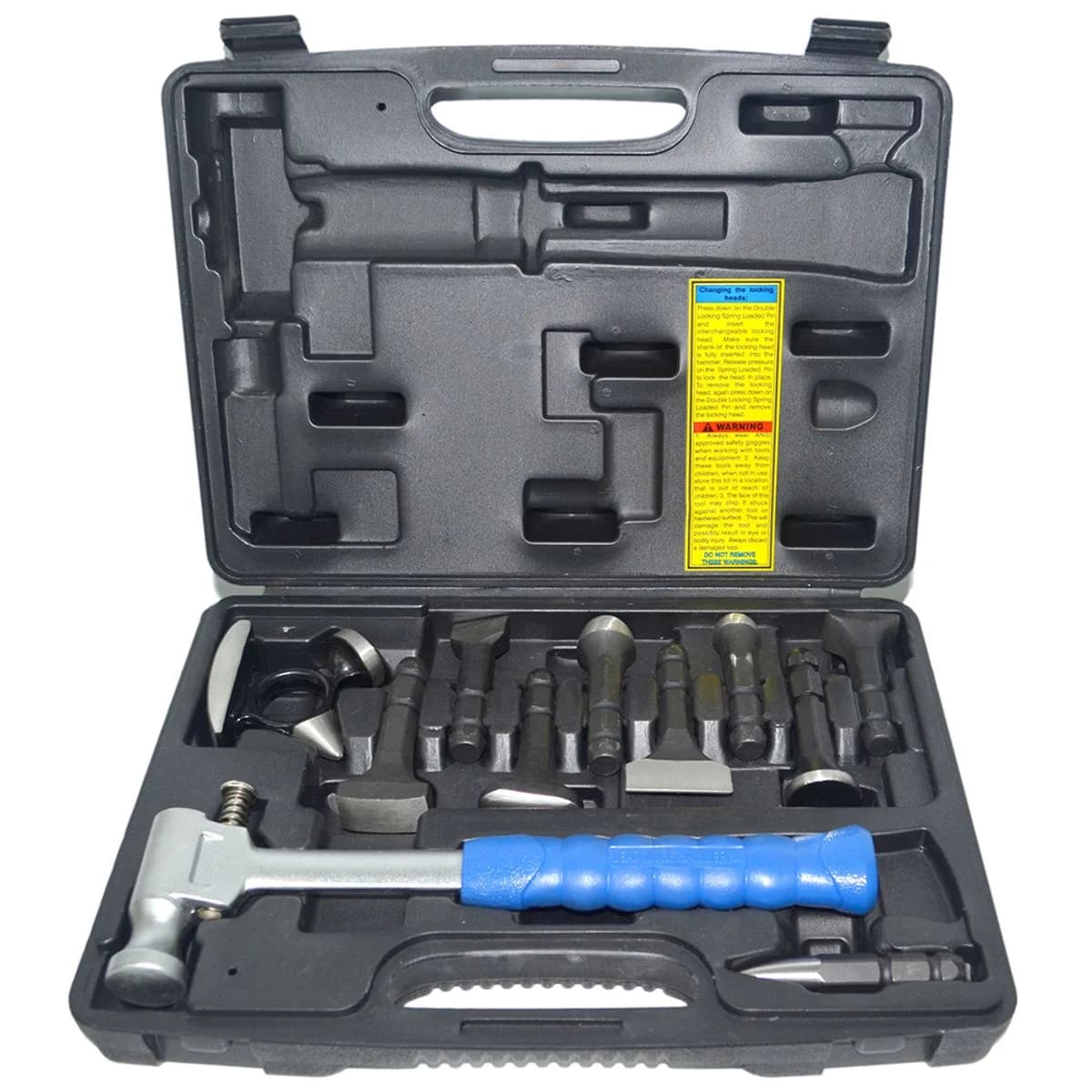 Набор для рихтовки кузова 10 насадок для тонколистового металла Wiederkraft WDK-65081