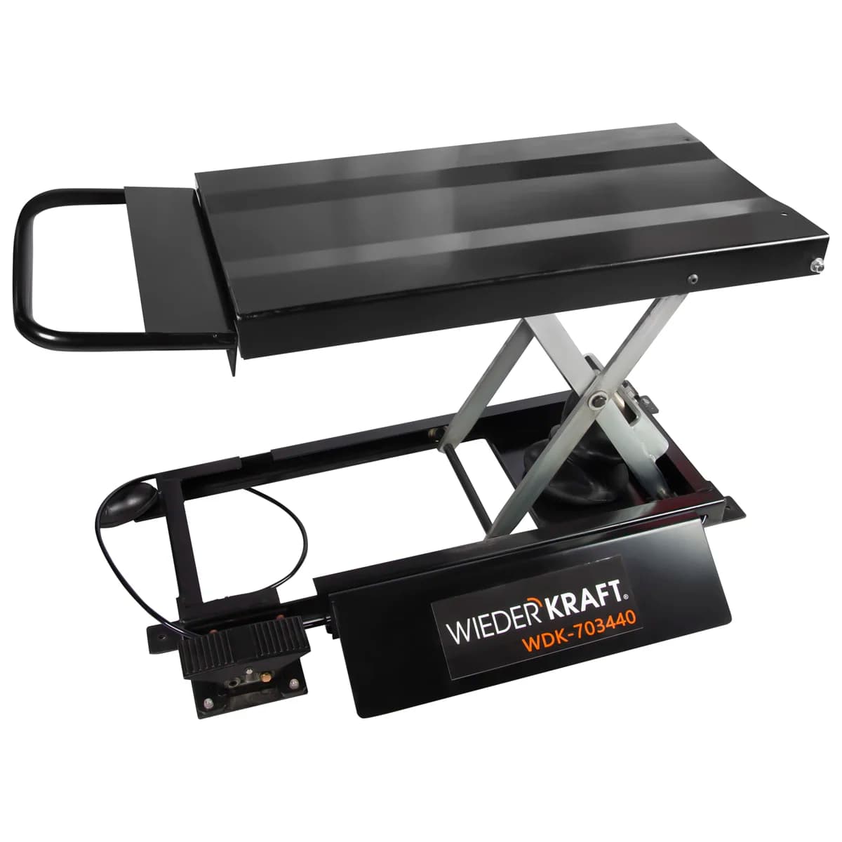 Пневматический лифт для колёс Wiederkraft WDK-703440 вид сбоку